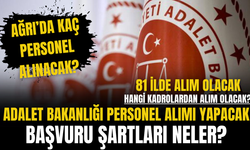 Adalet bakanlığı personel alımı yapacak? Ağrı’da sayı kaç?