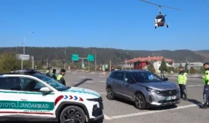 Düzce'de çaykopter destekli denetim