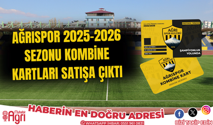 Ağrıspor 2025-2026 Sezonu Kombine Kartları Satışa Çıktı