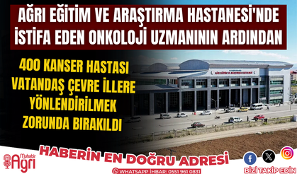 Ağrı’da hekim krizi! 400 hasta çevre ile mecbur kaldı