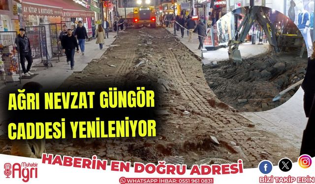 Ağrı Nevzat Güngör Caddesi Yenileniyor