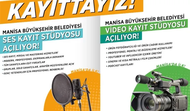 Manisa'dan ücretsiz video ve ses kayıt stüdyosu desteği