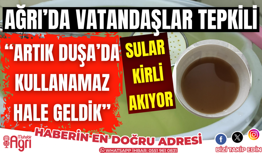 Ağrı’da sular sarı akmaya devam ediyor