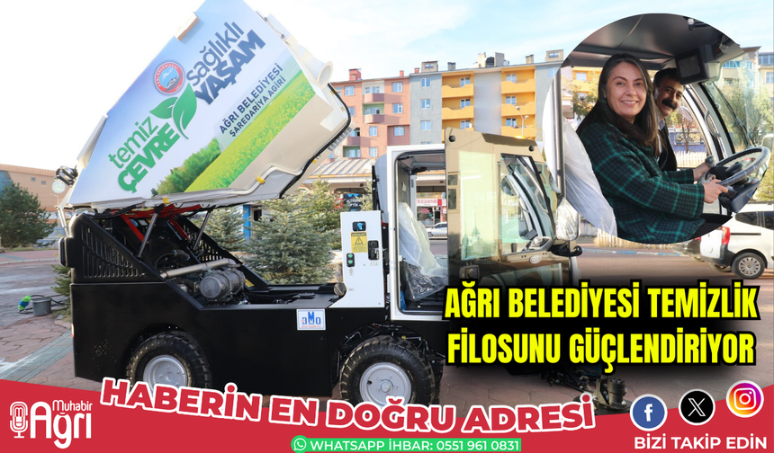 Ağrı belediyesi araç filosuna Vakumlu Yol Süpürme Aracı Ekledi
