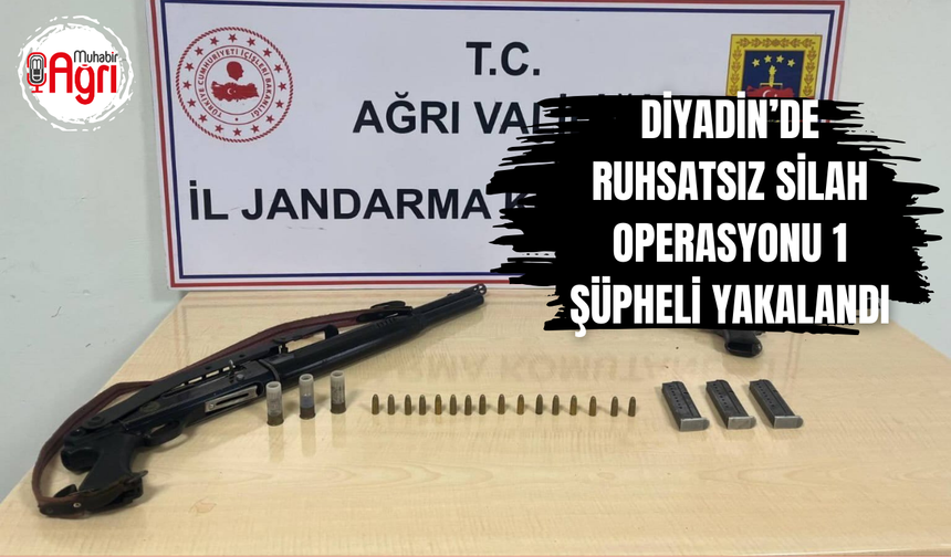 Diyadin’de Ruhsatsız Silah Operasyonu: 1 Şüpheli Yakalandı